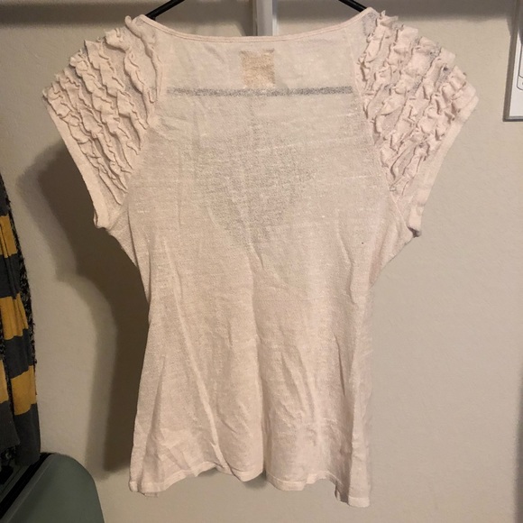 Anthro Ric Rac Wrap Ruffle Shirt - Picture 2 of 3